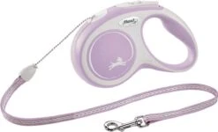 Hondenriem – Looplijn – FLEXI Rollijn NEW COMFORT Koord – S – Rose – 8 Meter