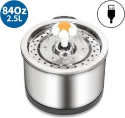 Itagala Katten Drinkfontein | FULL RVS | Drinkbak Voor Kat En Hond | 2,5 Liter Inhoud | Drinkbak | Drinkfontein | Waterbak | Extra Stil | Nieuw Design | Gratis Filter !