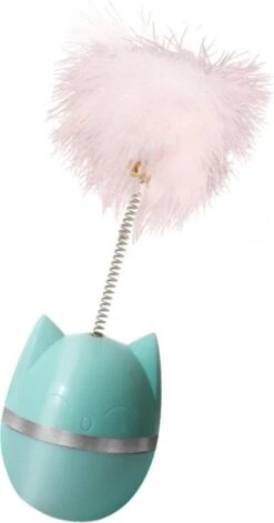 Kat Hoofd Tuimelaar Kat Explosie Speelgoed Veer Plagende Kat Verveling Speelgoed Huisdier Speelgoed(blauw)