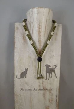 Keramische Halsband (dé Natuurlijke Teken Bestrijding) Mosgroen Maat L