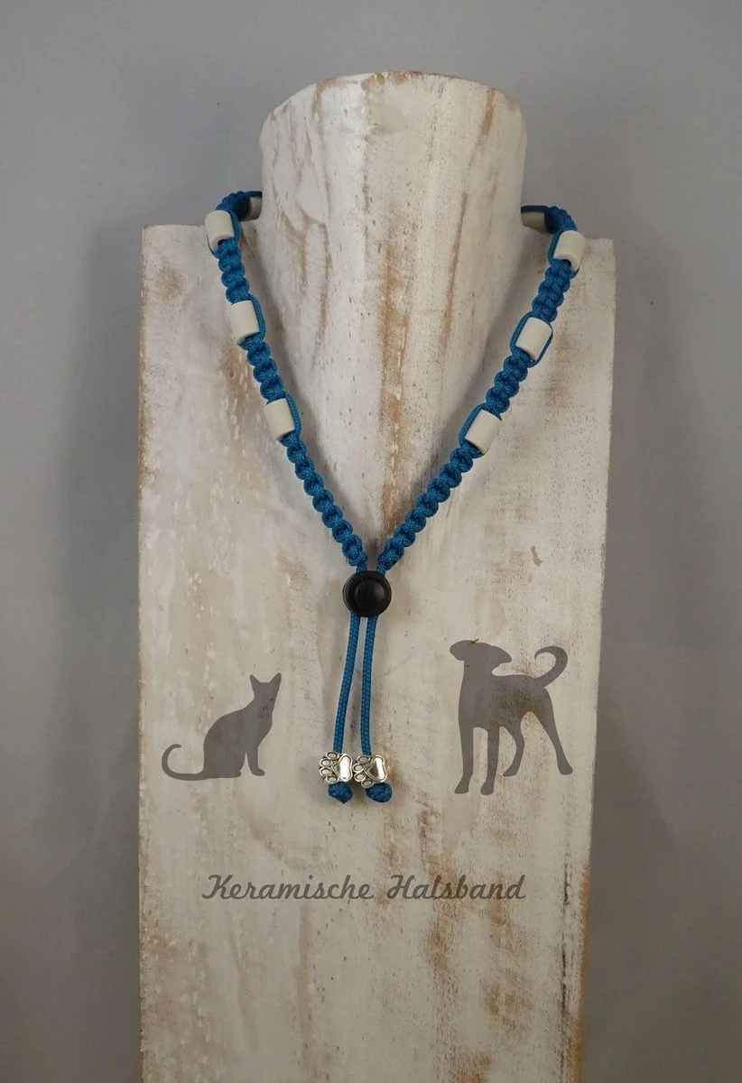 Keramische Halsband (dé Natuurlijke Teken Bestrijding) Turquoise Maat M