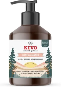 Kivo Petfood – Supplement Zuivere Schotse Zalmolie 500 Ml – Met Handig Doseerpompje!