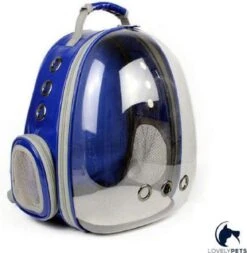 Lovely Pets – Draagtas Voor Katten – Rugtas Voor Huisdieren – Reismand – Transporttas – Vervoersbox – Dieren Draagtas – En (kleine) Honden – Blauw