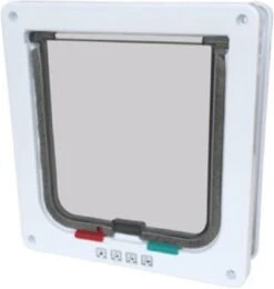 M-pets Kattenluik Met Tunnel 23,5 X 25,2 Wit 4 Sluitopties