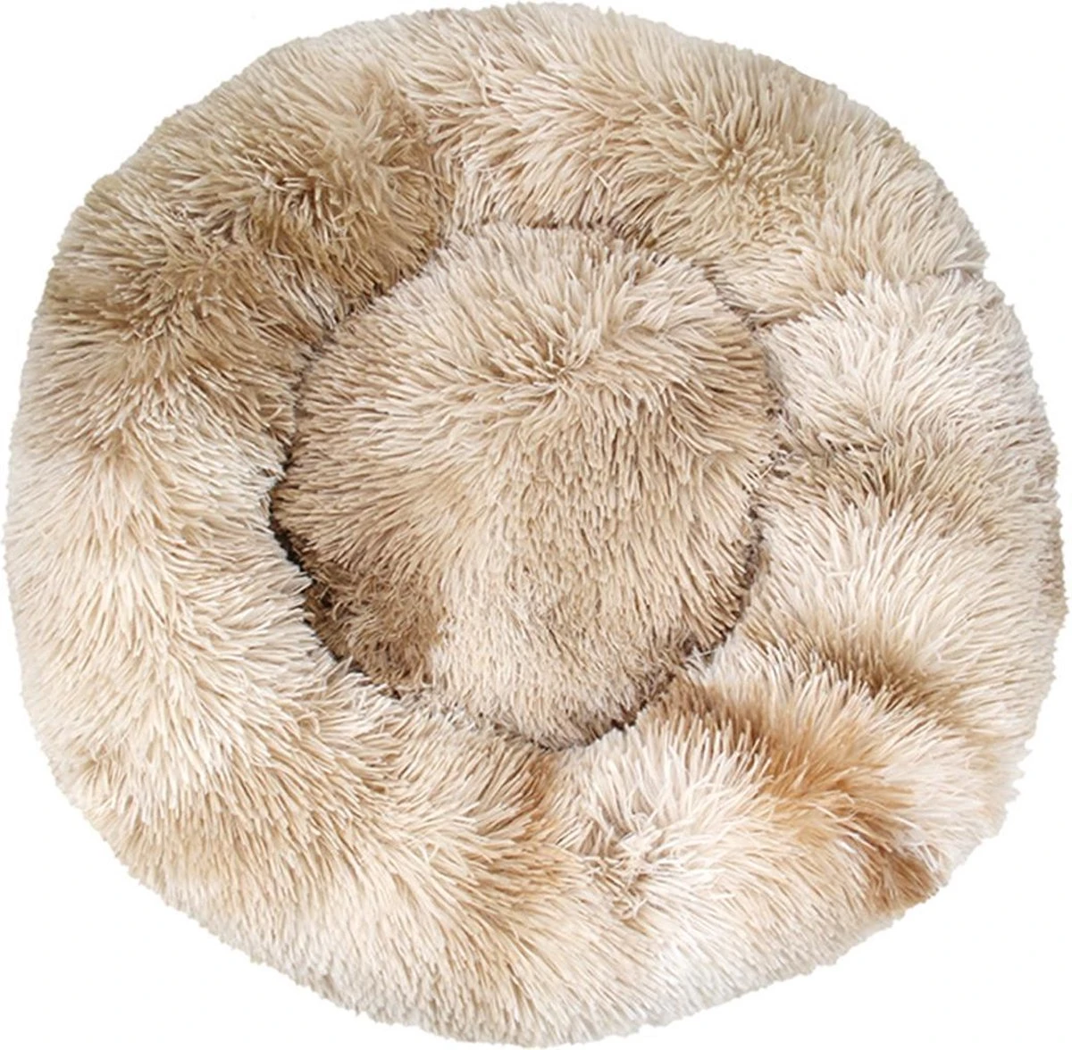 MAND! Donut Hondenmand/kattenmand 60 Cm – Lichtbruin Tie Dye – Hond Kussen Mand