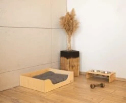 Marti Houten Hondenbed – L – Natuurlijk – Houten Hondenmand