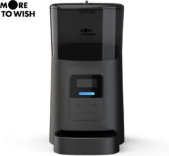 More To Wish – Automatische Voerbak – Voerautomaat – Voerdispenser – Katten En Honden – 6 Liter – Zwart – Instelbaar Voedingsschema – Met Stemopname – Geen Internet Nodig!