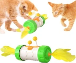 Pepets © Tover Wiel Kattenspeelgoed Kat Speelgoed Interactief Tover Wiel Met Bewegende Bal En Veren Kattenspeeltje Kattenspeeltjes