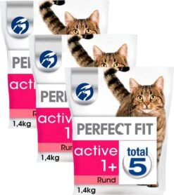 Perfect Fit Droogvoer Active Rund – Kattenvoer – 3 X 1.4 Kg
