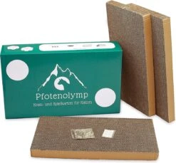 Pfotenolymp® Krabdoos – Fiddly Box Met Golfkarton & Catnip – Kattenspeelgoed / Krabplank / Krabmeubel – Kartonnen Krabplank / Krabmat