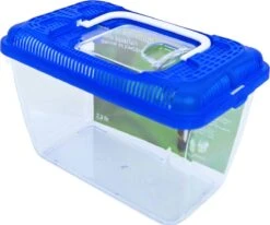 Plastic Aquarium Met Blauwe Deksel – 3,8 Liter