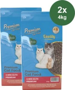 Premium – Mix Elite Premium – Katten (1-8 Jaar) – Droogvoer – 2 X 4kg