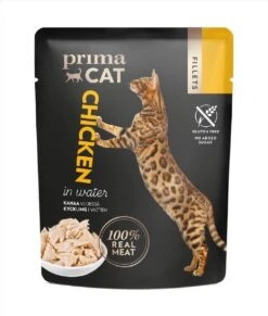 PrimaCat Filets – Natvoer Kat – Kip – In Water – 50 Gram 24 Stuks