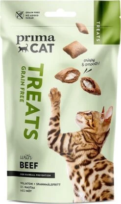 PrimaCat Graanvrij – Treats – Knapperige Kattensnacks – Rund – 10 X 40 Gram