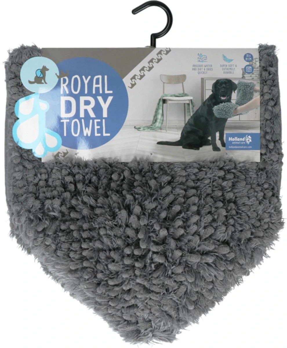 Royal Dry Towel Hondenhanddoek – Super Absorberend – Handig Voor Onderweg – 35×81 Cm – Microfiber Chenille – Geschikt Voor Honden En Overige Huisdieren