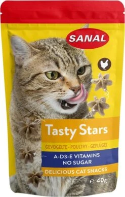 Sanal – Kattensnack – Gevogelte – Tasty Stars – 12 X 40 Gram