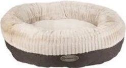 Scruffs Ellen Donut – Warme Hondenmand Van Imitatiebont – Kleur Grijs, Roze Of Bruin – Maat M Of L – Kleur: Grijs, Maat: Large