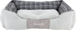 Scruffs Highland Box Bed – Stevige Hondenmand Van Hoogwaardige Chenille Stof Met Anti-slip Onderzijde – Kleur: Grijs, Maat: Extra Large