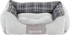 Scruffs Highland Box Bed – Stevige Hondenmand Van Hoogwaardige Chenille Stof Met Anti-slip Onderzijde – Kleur: Grijs, Maat: Small