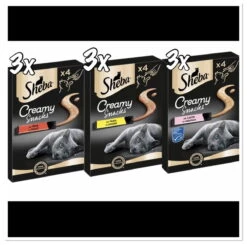 Sheba Creamy Snacks Mix (3x Kip, Rund En Zalm)