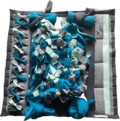 Snuffelmat Voor Honden En Katten. Snuffelmat Challenge In De Kleuren Antraciet, Mint, Grijs, Turquoise. Hersenwerk Voor Huisdieren. MadeByShuko. Snuffelkleed-Speelkleed-Voerkleed-Hondenpuzzel-Voerpuzzel-Intelligentie Speelgoed Voor Hond En Kat