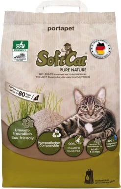 Soft Cat Licht Gewicht Kattenbakvulling Van Gras 17L