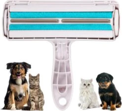 Springos Haren Verwijderaar Dieren | Pluizenborstel Voor Hond / Kat | Kleding Borstel / Roller | Huisdier | Blauw