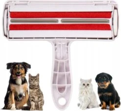 Springos Haren Verwijderaar Dieren | Pluizenborstel Voor Hond / Kat | Kleding Borstel / Roller | Huisdier | Rood