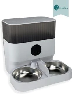 Storadus Automatische Dubbele Voerbak – Kat En Hond – Voerautomaat – App & Wifi – Stemopname – Smartphone Bediening
