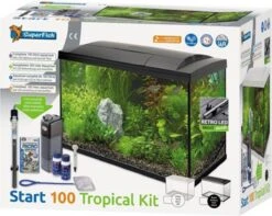 SuperFish Aquarium 100 Liter Tropical Kit Zwart