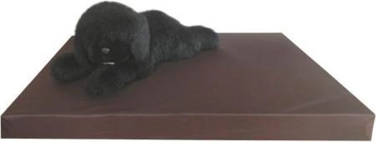 Topmast Kussen Hondenkussen Hondenmatras Orthopedisch Leatherlook 55 X 80 X 10 Cm – Bruin
