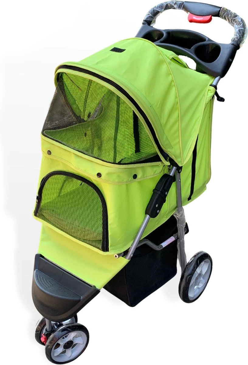 Topmast Modern – Hondenbuggy – Groen – Inklapbare – 3 Wielen – Comfort Buggy