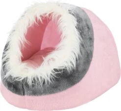 Trixie Kattenmand Iglo Minou Roze / Grijs – 36X26X41 CM
