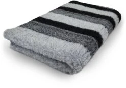 Vetbed Stripes – Antraciet – Antislip Hondenmat – Rol 10 Meter – Benchmat – Hondenkleed – Voor Honden – Machine Wasbaar – Droogloopmat