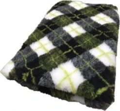 Vetbed – Hondendeken Diamond Ruit- Zwart Grijs Groen Wit – Latex Anti-slip 100 X 75 Cm