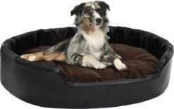 VidaLife Hondenmand 90x79x20 Cm Pluche En Kunstleer Zwart En Bruin