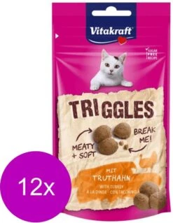 Vitakraft Triggles 40 G – Kattensnack – 12 X Kalkoen
