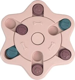 WUFY SIXARS Honden Puzzel – Honden Speelgoed – Honden Speeltjes – Slow Feeder – Honden Intelligentie – Denkspelletje – Anti Schrokbak – Interactieve – Langzame Voerbak – Hondenpuzzel – Roze
