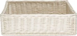 WUFY WIKA Rieten Hondenmand – Rotan Bed – 60×50 Cm – Wit