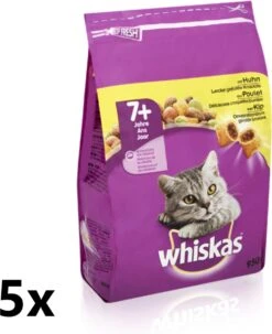 Whiskas – Katten Droogvoer – Senior – Kip – 5x950g