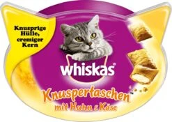 Whiskas Kattensnack, Krokante Zakjes Met Kip & Kaas, 60 G
