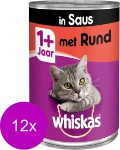 Whiskas Natvoer – Adult – Rund – 12 X 400 Gr