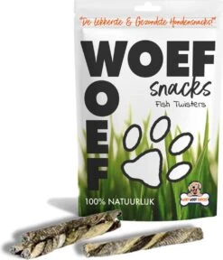 Woef Woef Snacks Hondensnacks Kabeljauw Twisters Kauwsnacks – Gedroogd Vlees – Kabeljauw – Alle Honden En Alle Leeftijden Vanaf 3 Maanden – Geen Toevoegingen – 1.00 Kg – Elke Levensfase