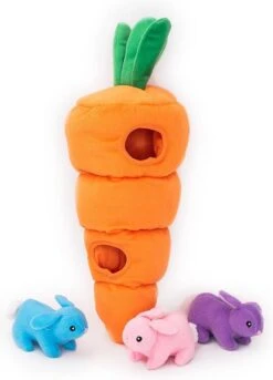 Zippypaw-Pasen-hondenpuzzel-hondenspeelgoed-wortel Met Konijntjes-honden