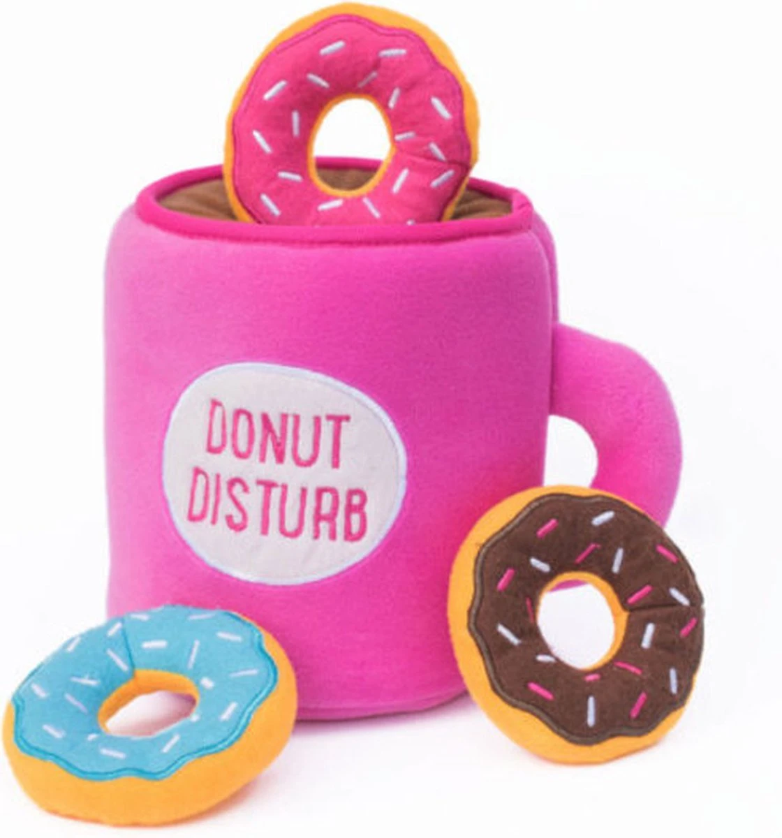 Zippypaws-Zippy Burrow -Coffee And Donutz-hondenspeelgoed-verstopknuffels-hondenpuzzel