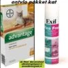 Anti Vlooien Pakket Voor De Kat Tot 4 Kg – Exil Flea Free Omgevingsspray + 4 Pipetten Advantage Kat 40