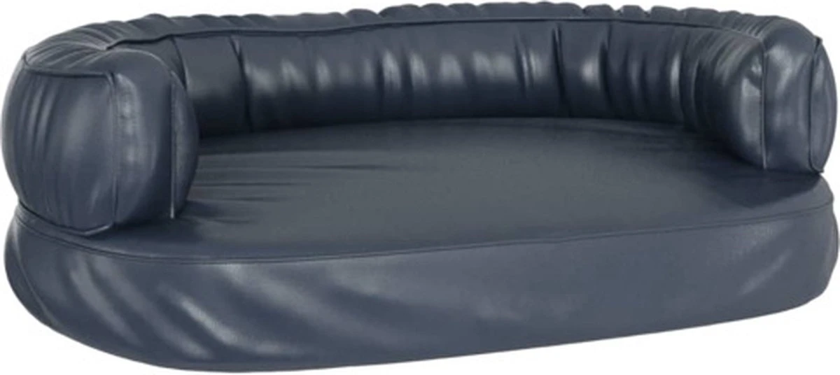 VidaXL Hondenmand Ergonomisch Schuim 60×42 Cm Kunstleer Donkerblauw